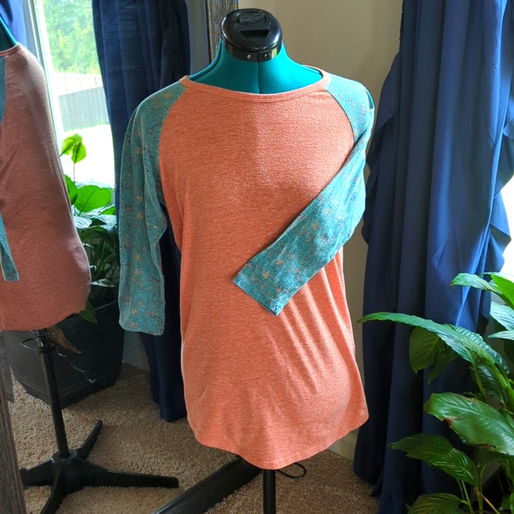 LuLaRose Floral Long Sleeve Tee